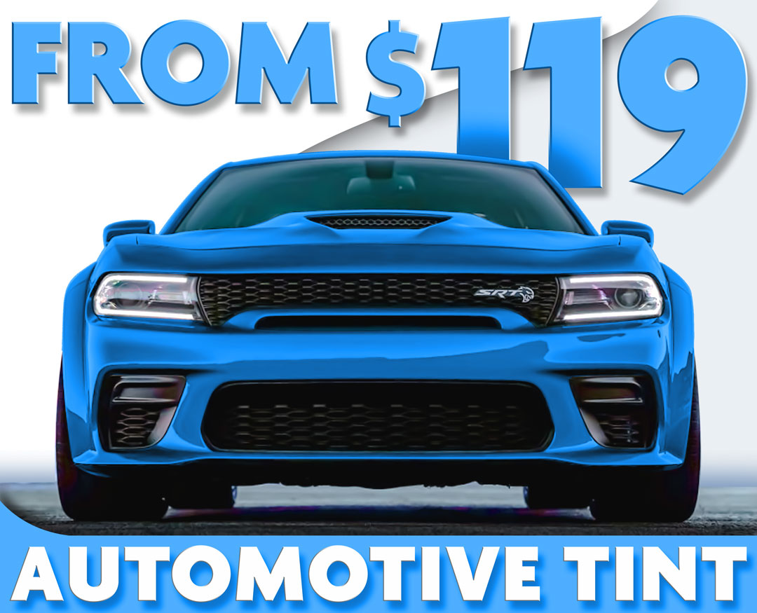 Blue Charger automotive tint by ThrowinShade
